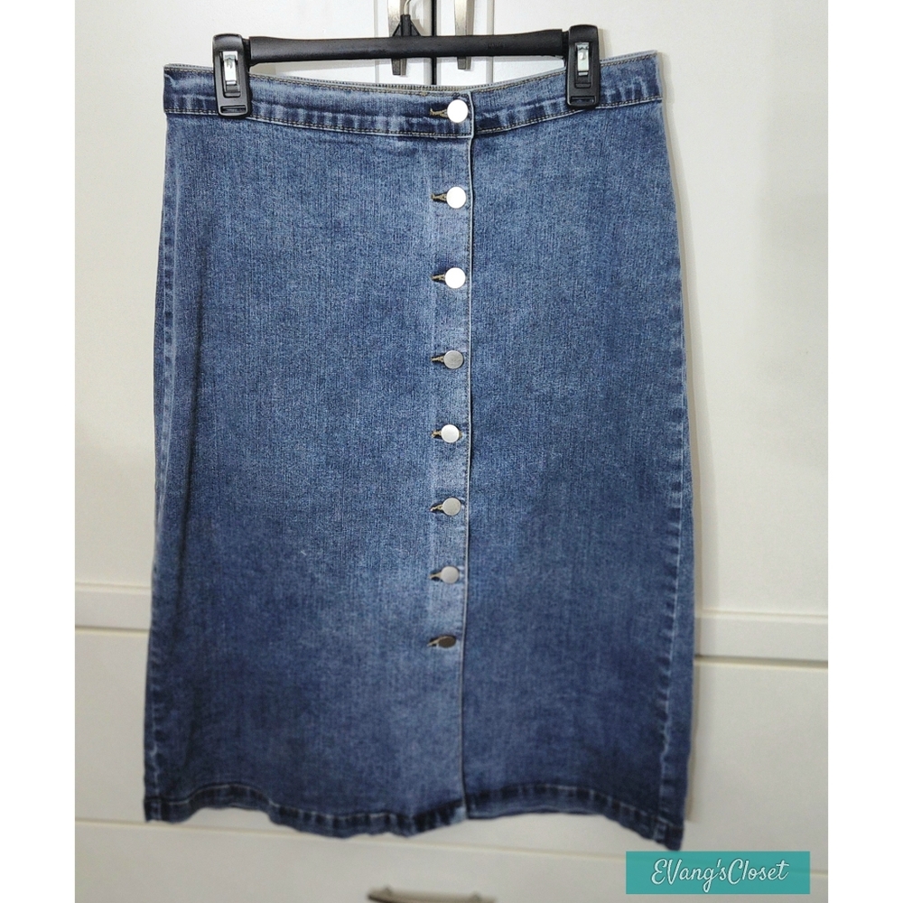 Denim Midi Skirt